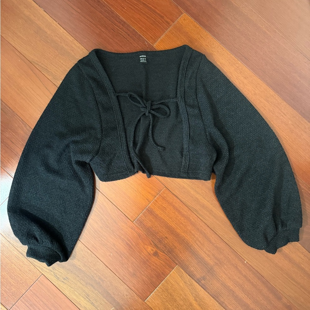 Tie-front cardign